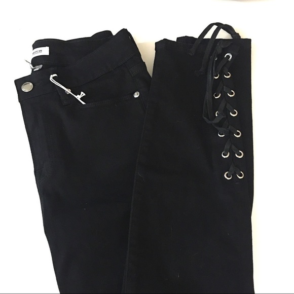 Good American Good Legs Lace Up Skinny High Rise Jeans 2/26 NWT - Picture 15 of 16